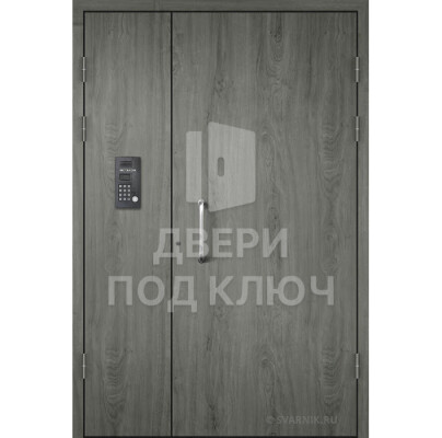 Подъездная дверь с порошковым окрасом и домофоном ДПК-13841